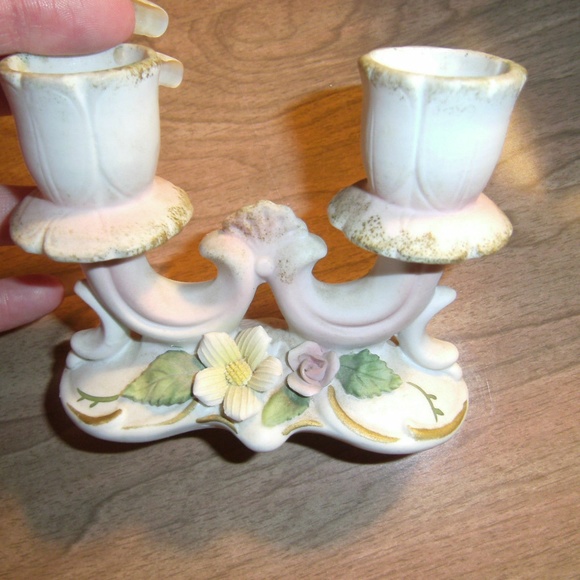 Other - Porcelain Double CANDLESTICK Holder or Candelabra
